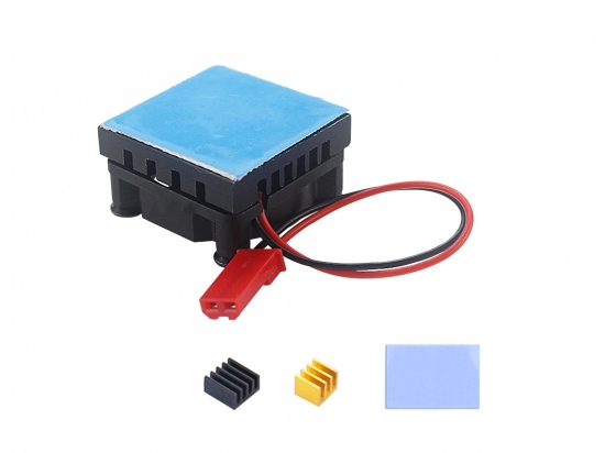 Case Raspberry Pi 4B + Fan Aluminum Black